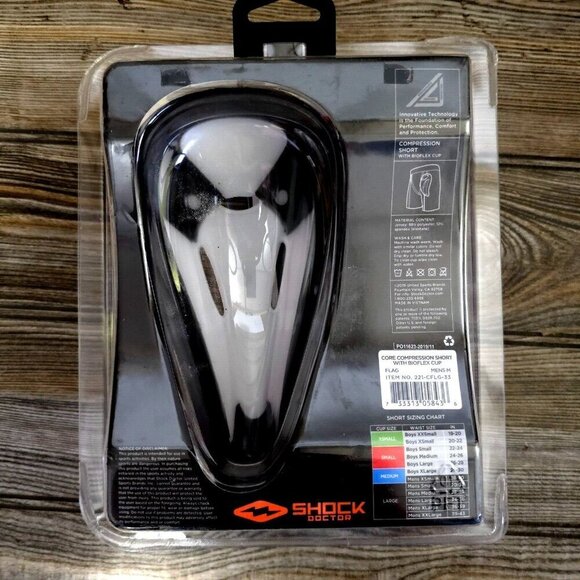 Shock Doctor Adult Compression Short w/Bio-Flex Protective Cup American Flag - Picture 2 of 4